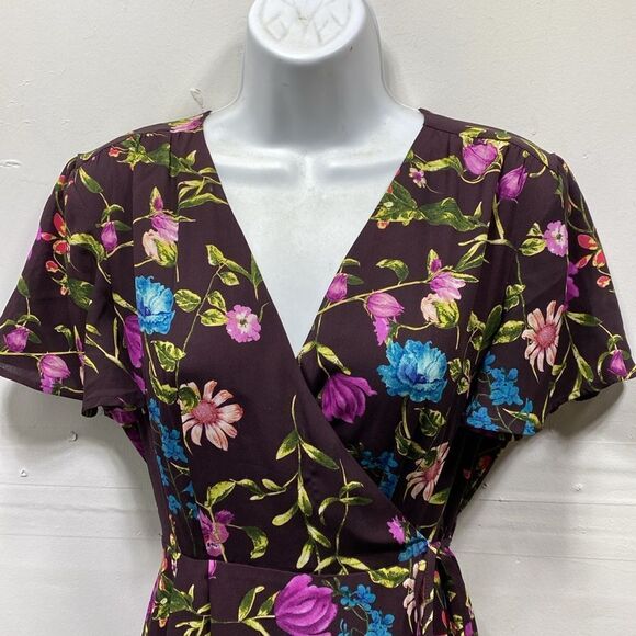 Belle Vere Floral Wrap Dress Small - Picture 4 of 6
